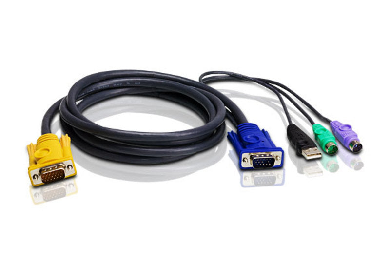 Aten KVM Cable 1.8m with USB & PS/2 to 3in1 SPHD Aten KVM Cable 1.8m with USB & PS/2 to 3in1 SPHD